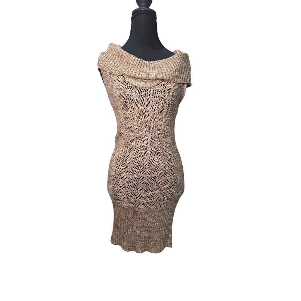 White House Black Market knitted sleeveless cowl neck tunic sweater